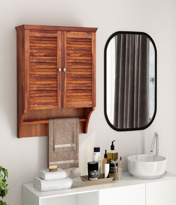 Haney Bathroom Cabinet (Honey Finish)