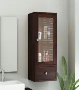 Mcyneil Sheesham Wood Wall Mounted Bathroom Cabinet (Walnut Finish)