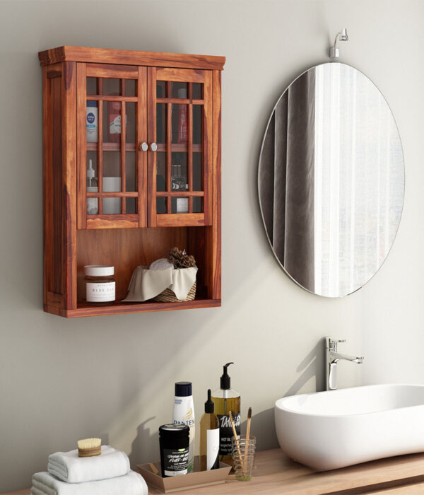 Carney Bathroom Cabinet (Honey Finish)