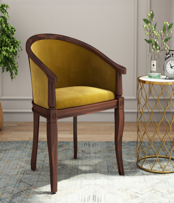 Arctic Arm Chair (Velvet, Chestnut Brown)