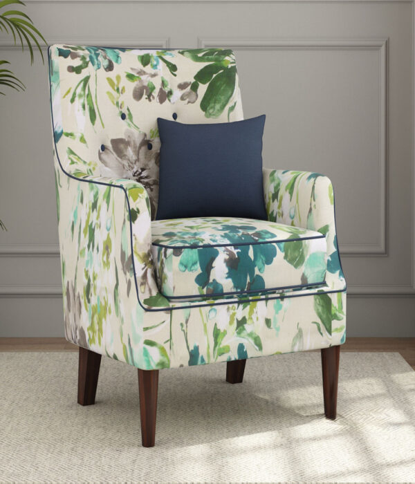 Edoree Arm Chair (Aqua Flower)