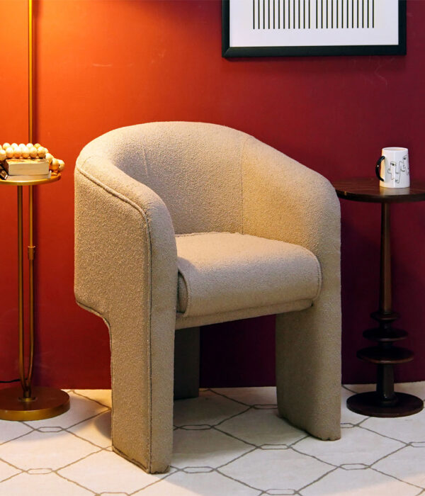 Edna Arm Chair (Boucle Grey)