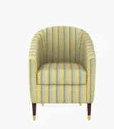 Jolien Sheesham Wood Frame with Cushioned Velvet Seating Arm Chair (Spring Diamonds) - Image 2