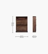 Zoist Solid Mango Wood Tilt Out Shoe Rack (Provincial Teak Finish) - Image 2