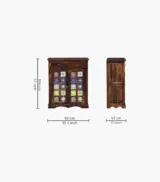 Sormikal Sheesham Wood Shoe Cabinet (Provincial Teak Finish) - Image 2
