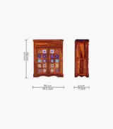 Sormikal Sheesham Wood Shoe Cabinet (Honey Oak Finish) - Image 2