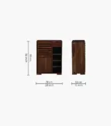 Wiemar Sheesham Wood Shoe Cabinet (Provincial Teak Finish) - Image 2