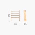 Ramiro Solid Wood Open Shoe Rack In Natural Finish - Image 3