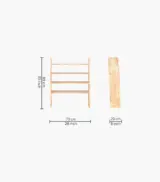 Romiro Solid Wood Open Shoe Rack (Natural Finish) - Image 3