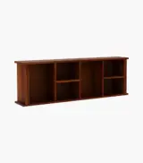Tiaga Sheesham Wood Wall Shelf with Open Storage (Honey Finish) - Image 2