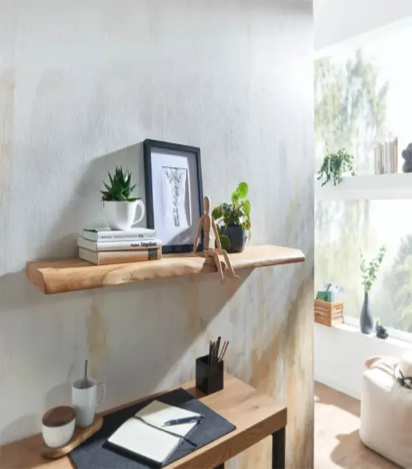 Pandola Acacia Wood Single Wall shelf (Acacia Varnished)