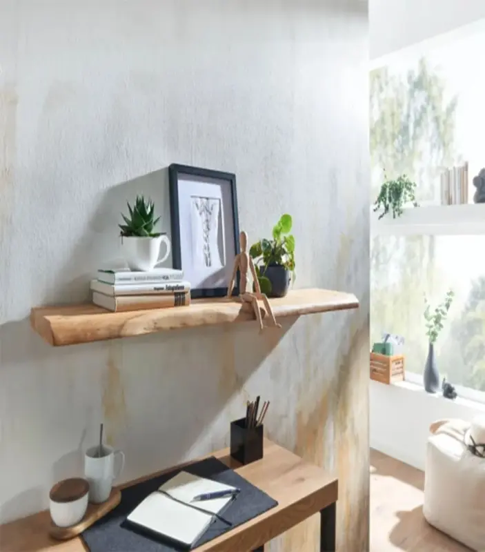 Pandola Acacia Wood Single Wall shelf (Acacia Varnished)