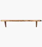 Wolf Acacia Wood Set of 2 Single Wall shelves (Acacia Finish) - Image 2