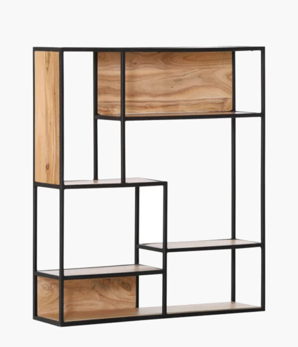 Acacia solid wood wall shelf
