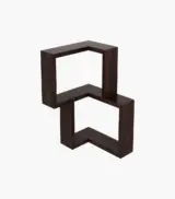 Lacosta Sheesham Wood Corner Wall Shelves (Walnut Finish) - Image 2