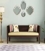 Angolica Sheesham Wood Diwan Bed (Walnut Finish) - Image 2