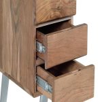 Solid Acacia Wood Desk With Metal Legs - Image 2