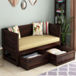 Angelica Storage Divan (Walnut Finish) - Image 2