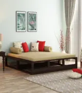 Becon Sheesham Wood Diwan Cum Bed (Walnut Finish) - Image 2