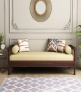 Lyona Sheesham Wood Diwan Bed (Walnut Finish) - Image 2