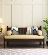 Taurac Sheesham Wood Diwan Bed (Walnut Finish) - Image 2
