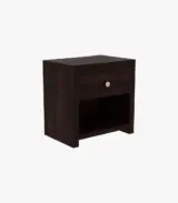 Tonzel Sheesham Wood Bedside Table with Drawer Storage (Walnut Finish) - Image 2