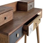 Mango Wood Desk With Metal Legs - Image 2