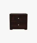 Morose Sheesham Wood Bedside Table with Drawer Storage (Walnut Finish) - Image 2