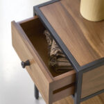 Agra Solid acacia and metal bedside table - Image 2