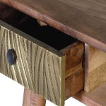 Mango Wood Desk With Metal Legs - Image 2