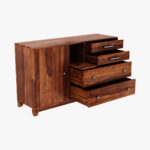 Lunesta 4-Drawer Wooden Chest Of Drawers (Honey Finish) - Image 3