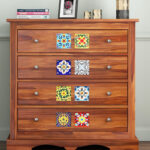 Boho Wooden Chest Of Drawers (Honey Finish) - Image 2
