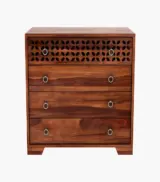 Elexus Sheesham Wood Chest Of Drawers (Honey Finish) - Image 2