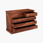 Colley Wooden Chest Of Drawers (Honey Finish) - Image 2