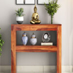 Castor Console Table (Honey Finish) - Image 2
