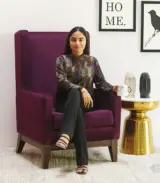Johan Sheesham Wood  Frame with Cushioned Velvet Seating Lounge Chair (Mulberry Pink with Walnut Finish) - Image 2
