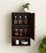Roko Sheesham Wood Wall Mounted Kitchen Rack (Walnut Finish) - Image 2