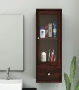 Mcyneil Sheesham Wood Wall Mounted Bathroom Cabinet (Walnut Finish) - Image 2