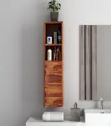 Medknight Sheesham Wood Wall Mounted Bathroom Cabinet (Honey Finish) - Image 2