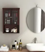 Darney Sheesham Wood Wall Mounted Bathroom Cabinet (Walnut Finish) - Image 2