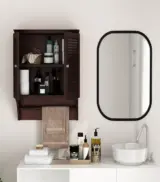 Caney Sheesham Wood Wall Mounted Bathroom Cabinet (Walnut Finish) - Image 2
