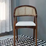 Alexia Curved Arm Chair with Cane (Honey Finish) - Image 2