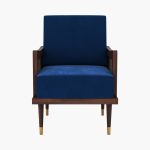 Alton Cane Arm Chair (Indigo Blue) - Image 2