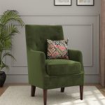 Edoree Arm Chair (Dark Olive Green) - Image 2