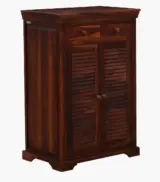 Carlison Sheesham Wood Shoe Cabinet (Honey Oak Finish) - Image 3