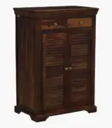 Carlison Sheesham Wood Shoe Cabinet (Provincial Teak Finish) - Image 3