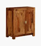 Orniel Sheesham Wood Shoe Cabinet (Rustic Teak Finish) - Image 3