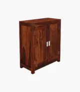 Orniel Sheesham Wood Shoe Cabinet (Honey Oak Finish) - Image 3