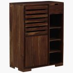 Wiemar Sheesham Wood Shoe Cabinet in Scratch Resistant Provincial Teak Finish - Image 3