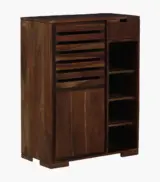 Wiemar Sheesham Wood Shoe Cabinet (Provincial Teak Finish) - Image 3